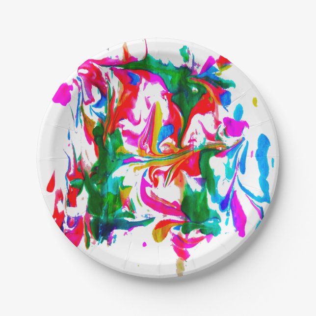 Crazy colours paper plate (Front)