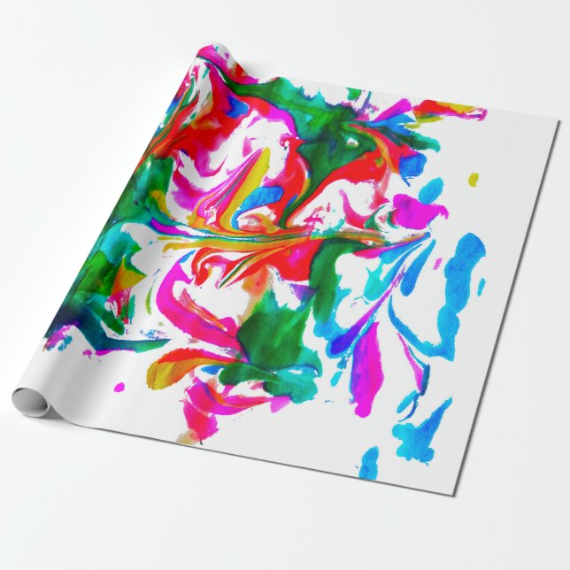 Crazy colours wrapping paper (Unrolled)