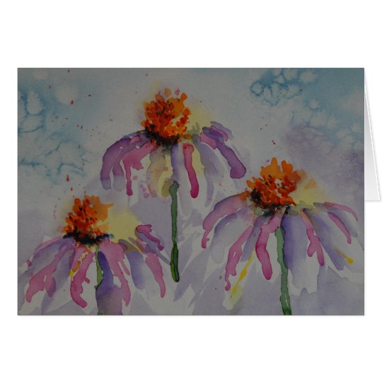 Crazy Cone Flower Note Card