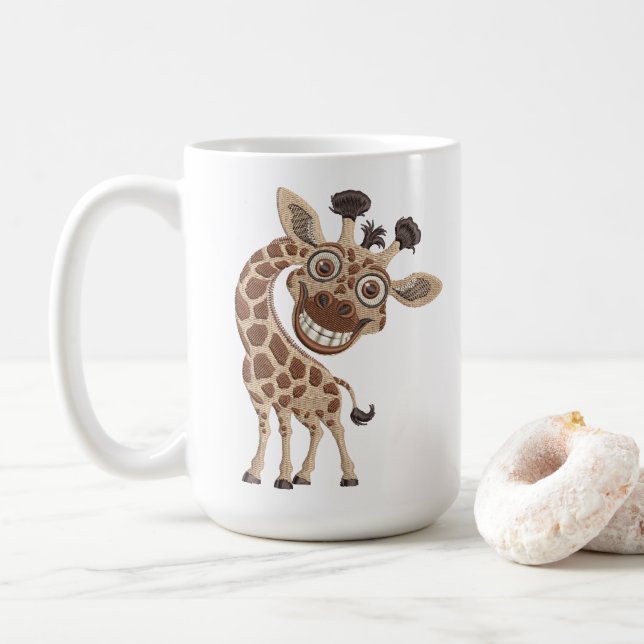 Crazy Cool Giraffe Coffee Mug (With Donut)