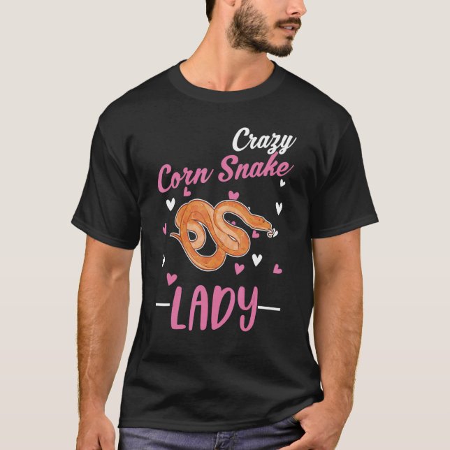 Crazy Corn Snake Lady Corn Snake Girl T-Shirt (Front)