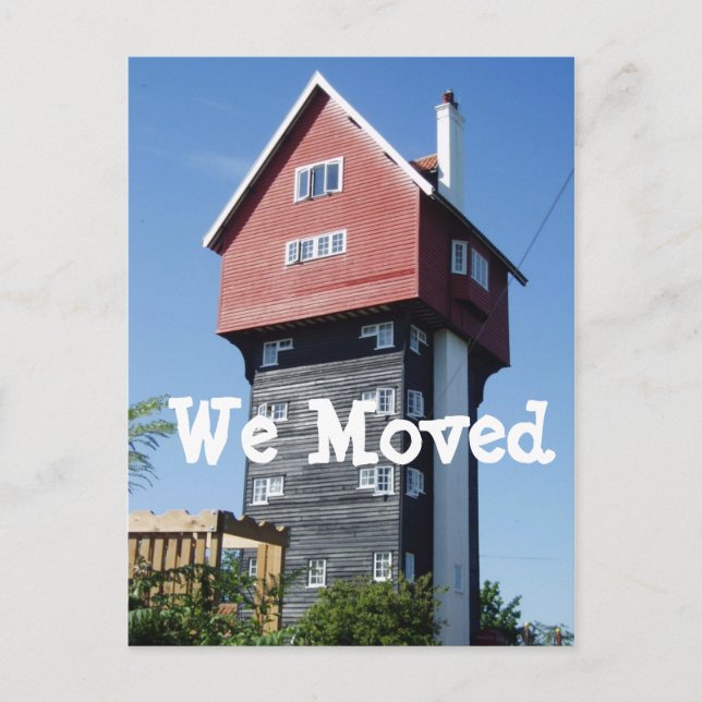 Crazy Cottage We Moved Change of Address Cards (Front)