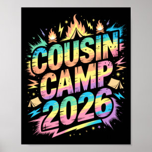 Crazy Cousin Camp 2026 Vacation Squad Crew Auntie Poster