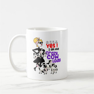Crazy Cow Lady Coffee Mug – Funny Farm Animal Love