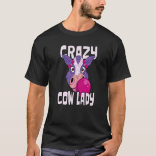 Crazy Cow Lady Cow Lover Premium T-Shirt