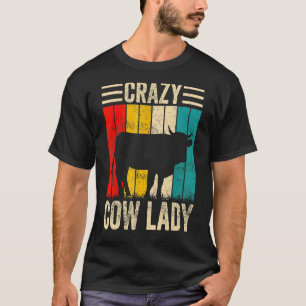 Crazy Cow Lady Vintage Cow T-Shirt