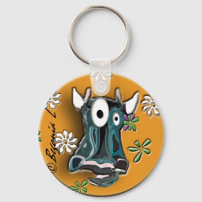 Crazy Cow Mazy Key Ring (Front)