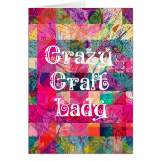 Crazy Craft Lady Colourful Pattern Vibrant Craftin