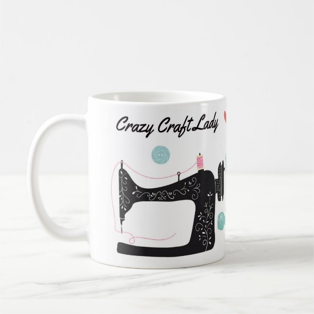 Crazy Craft Lady Gift Mug (Left)