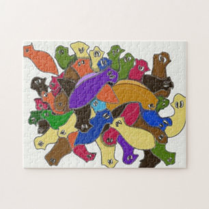 Crazy Cross eyed Planarian Jigsaw Puzzle