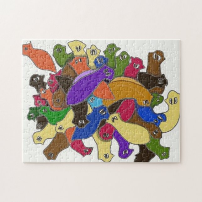 Crazy Cross eyed Planarian Jigsaw Puzzle (Horizontal)