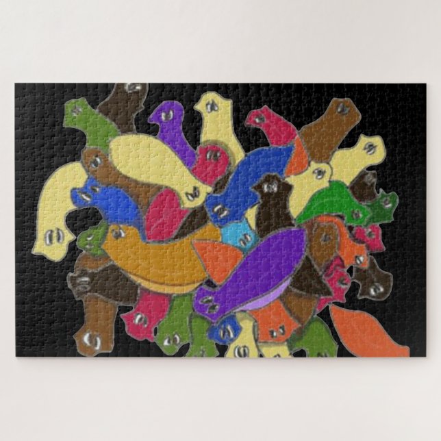 Crazy Cross eyed Planarians Jigsaw Puzzle (Horizontal)