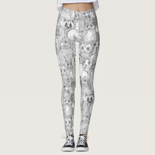 crazy cross stitch critters leggings