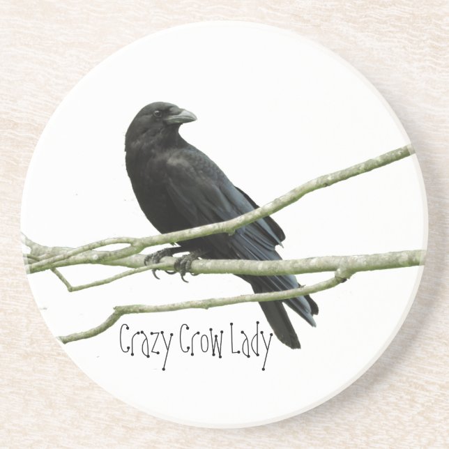 Crazy Crow Lady Coaster (Front)
