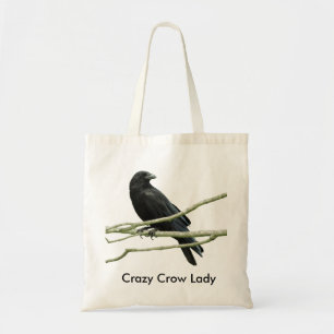Crazy Crow Lady Tote Bag