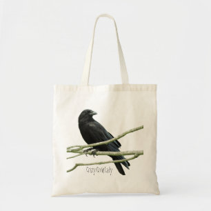 Crazy Crow Lady Tote Bag