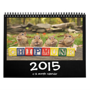 Crazy Cute Chipmunks 2015 Calendar