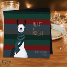 Crazy Cute “Merry + Bright” Llama