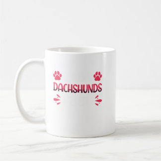 Crazy Dachshunds Lady Funny Wirehaired Dachshund.  Coffee Mug