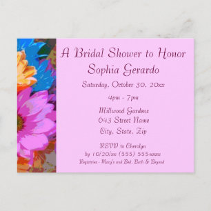 "Crazy Daisies" (1) - Bridal Shower Invitation Postcard