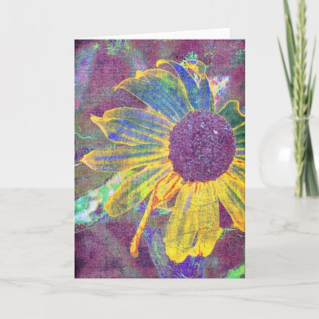 Crazy Daisy Digital Art Card (Front)