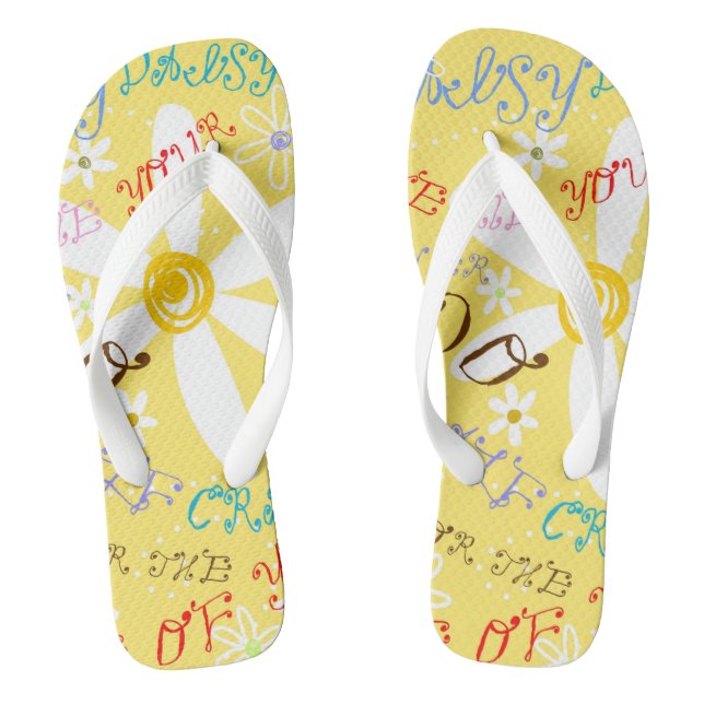 Crazy Daisy Thongs (Footbed)