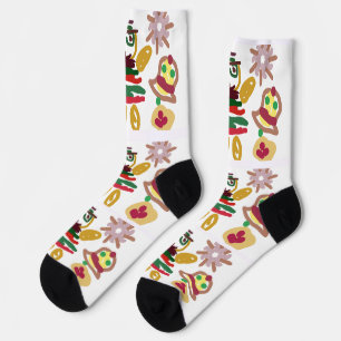 Crazy dance gingerbread socks