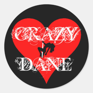 Crazy Dane Sticker