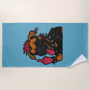 Crazy dog beach towel