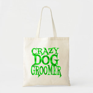 Crazy Dog Groomer in Green Tote Bag