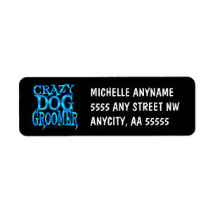 Crazy Dog Groomer Return Address Label