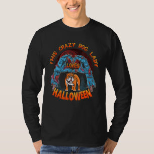 Crazy Dog Lady Loves Pitbull Dog Costume Halloween T-Shirt