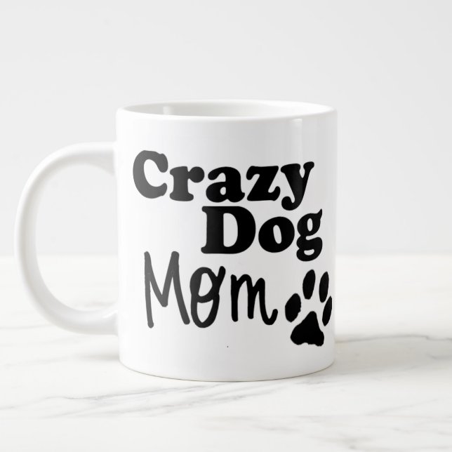 Crazy Dog Mum Coffee Tea Mug Dog Lovers Gift (Left)
