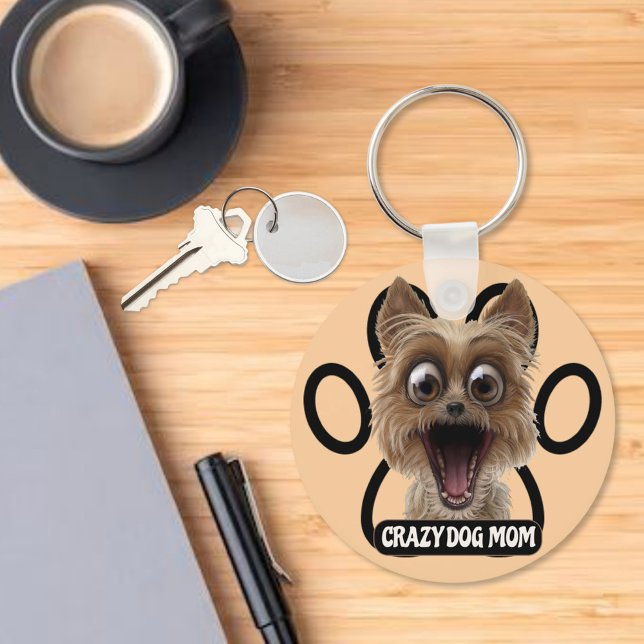 Crazy Dog Mum-Crazy Dog Key Ring (Creator Uploaded)