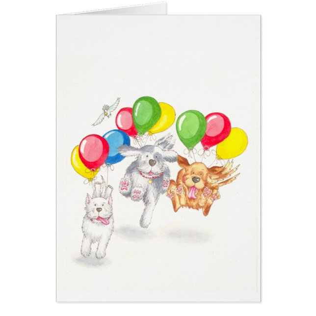 Crazy dogs with balloons (Front)