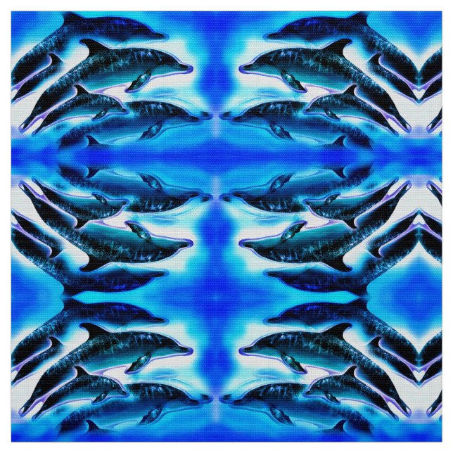 Crazy dolphins fabric (Swatch)