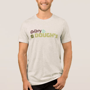 Crazy Dough’s Funny Cartoon Logo Design Tri-Blend Shirt