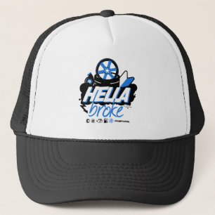 Crazy Drift Patrol - Hella Broke (blue) Trucker Hat