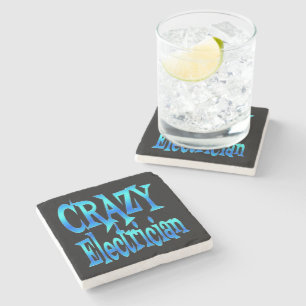 Crazy Electrician Stone Coaster