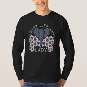 Crazy Elephant Lady Tusk Zoo Animal  Zookeeper T-Shirt