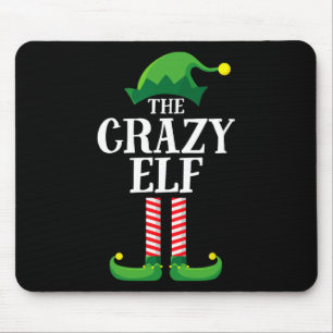 Crazy Elf Matching Family Group Christmas Party Mouse Pad