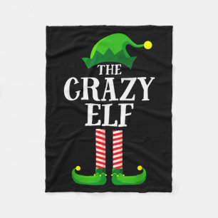 Crazy Elf Matching Family Group Christmas Party Py Fleece Blanket
