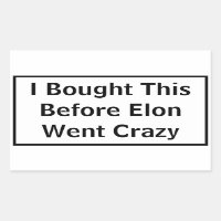 Crazy Elon Sticker for Tesla