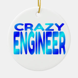 Crazy Engineer Ceramic Ornament