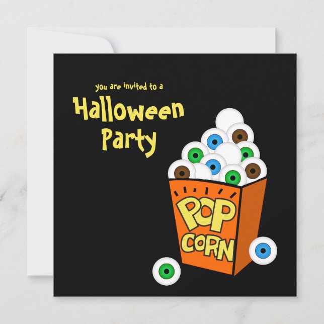 Crazy Eyeballs Halloween Party Invitation (Front)