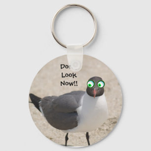 Crazy Eyed Sea Gull Key Ring