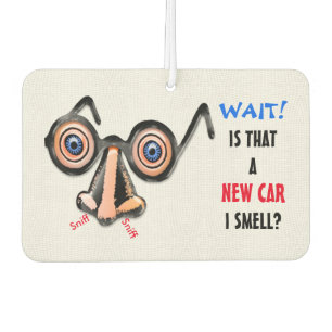 Crazy Eyes Nose Glasses Smells New Car  Air Freshener