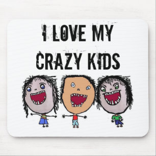 Crazy Face Cartoon Kids Mouse Pad