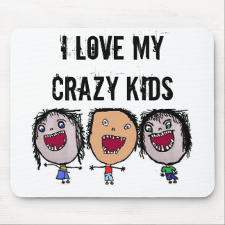 Crazy Face Cartoon Kids Mouse Pad