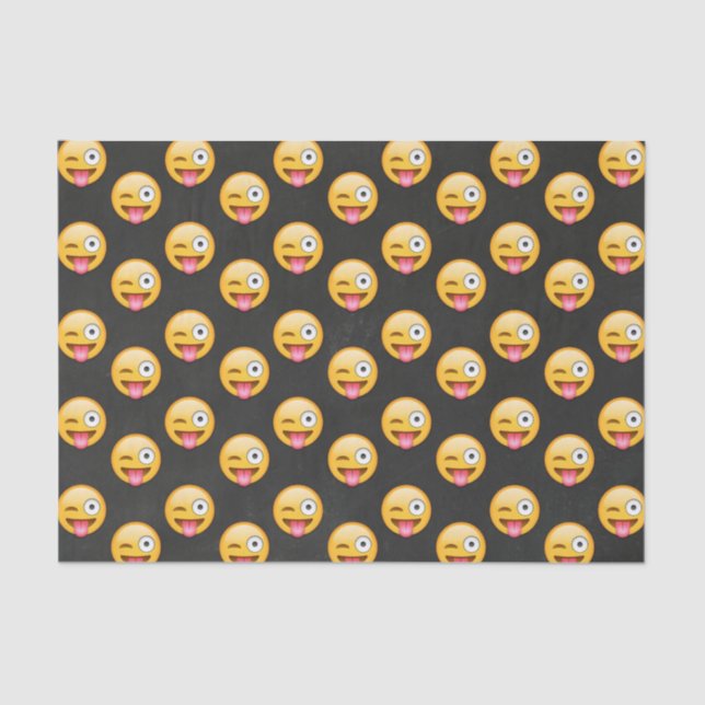 Crazy Face Emoji Tissue Paper (Front)
